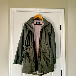 The North Face raincoat in gray